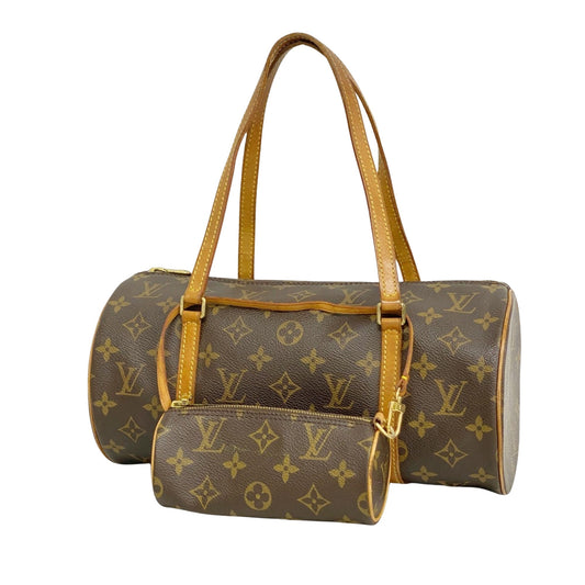 Louis Vuitton Papillon 30, Brown, Leather, handbag