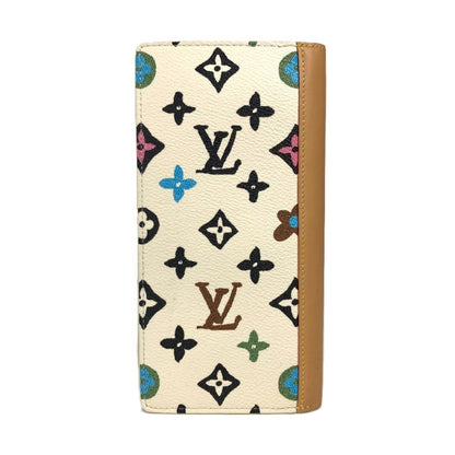 Louis Vuitton Brazza, White, Leather, wallet