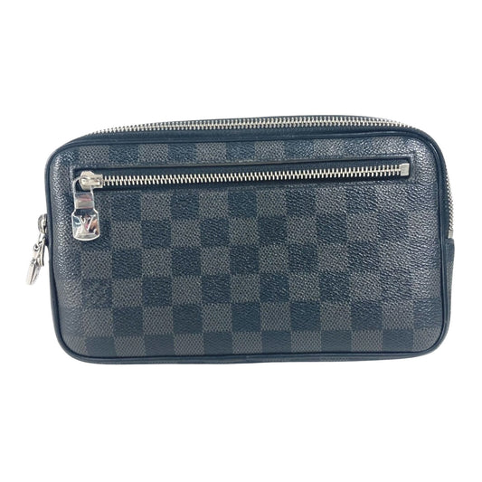 Louis Vuitton Alpha, Black, Canvas, clutch