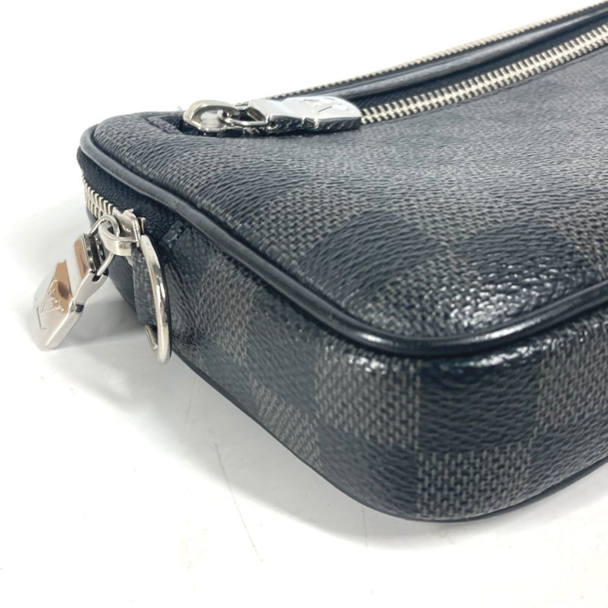 Louis Vuitton Alpha, Black, Canvas, clutch