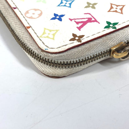 Louis Vuitton Zippy coin purse, White, Canvas, wallet