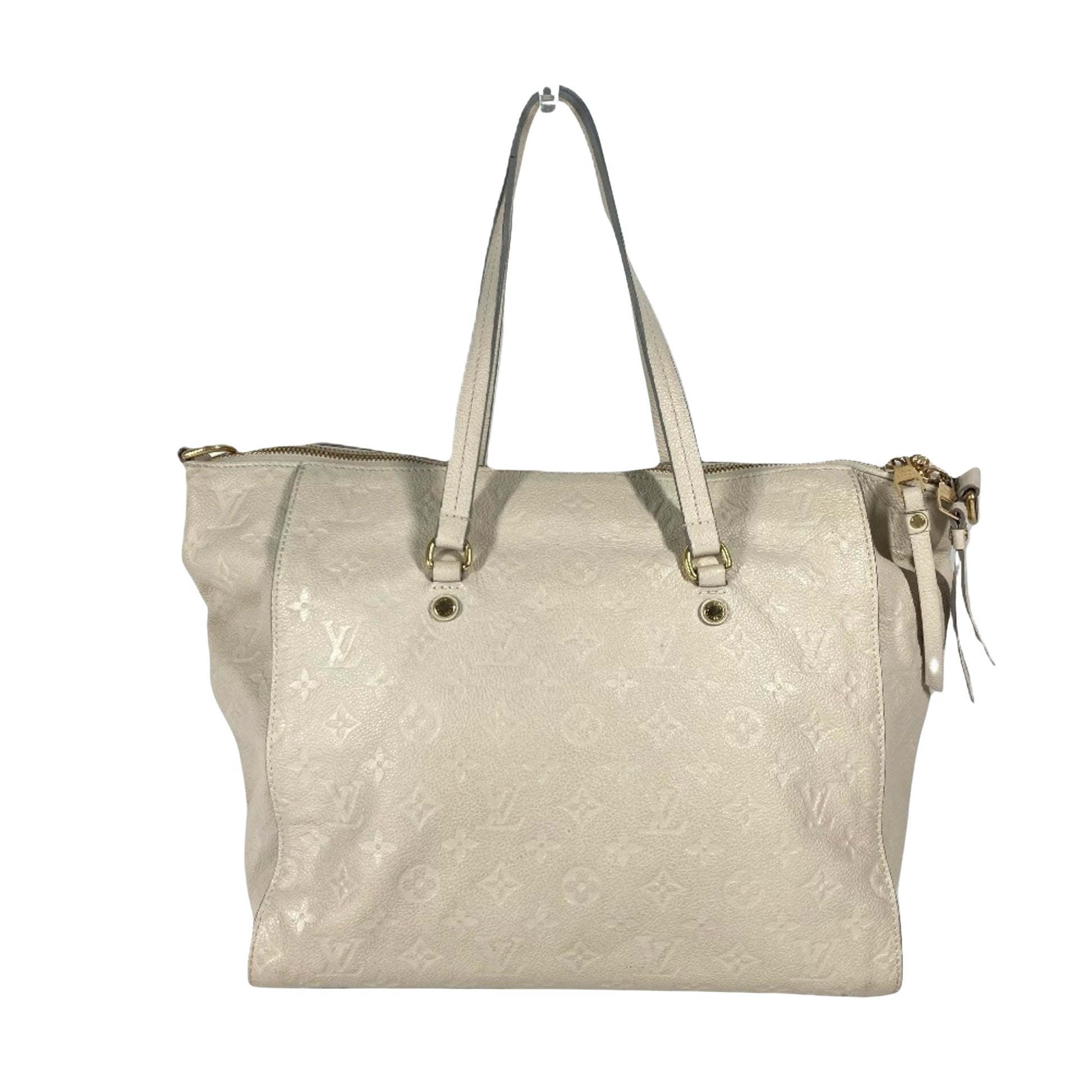 Louis Vuitton Lumineuse, White, Leather, tote