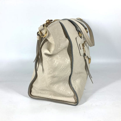 Louis Vuitton Lumineuse, White, Leather, tote