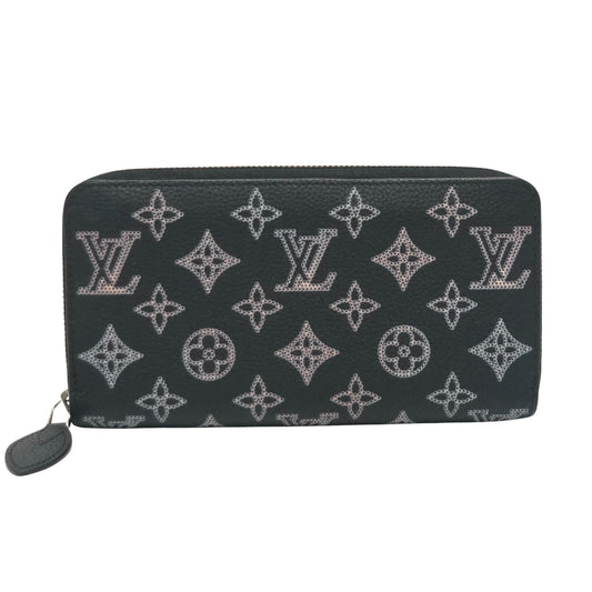 Louis Vuitton Portefeuille zippy, Black, Leather, wallet