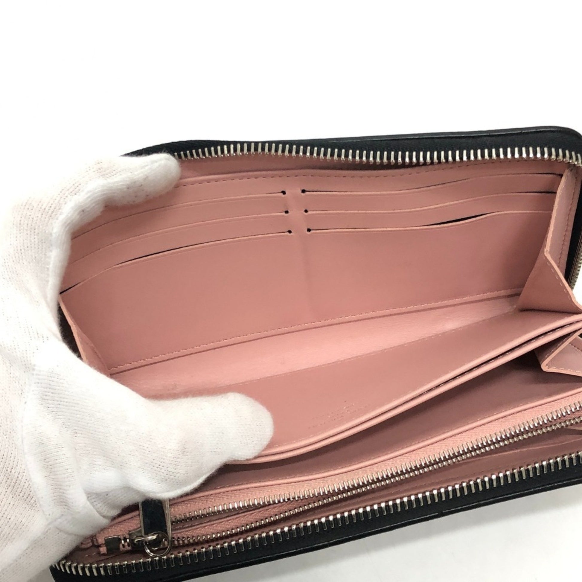 Louis Vuitton Portefeuille zippy, Black, Leather, wallet