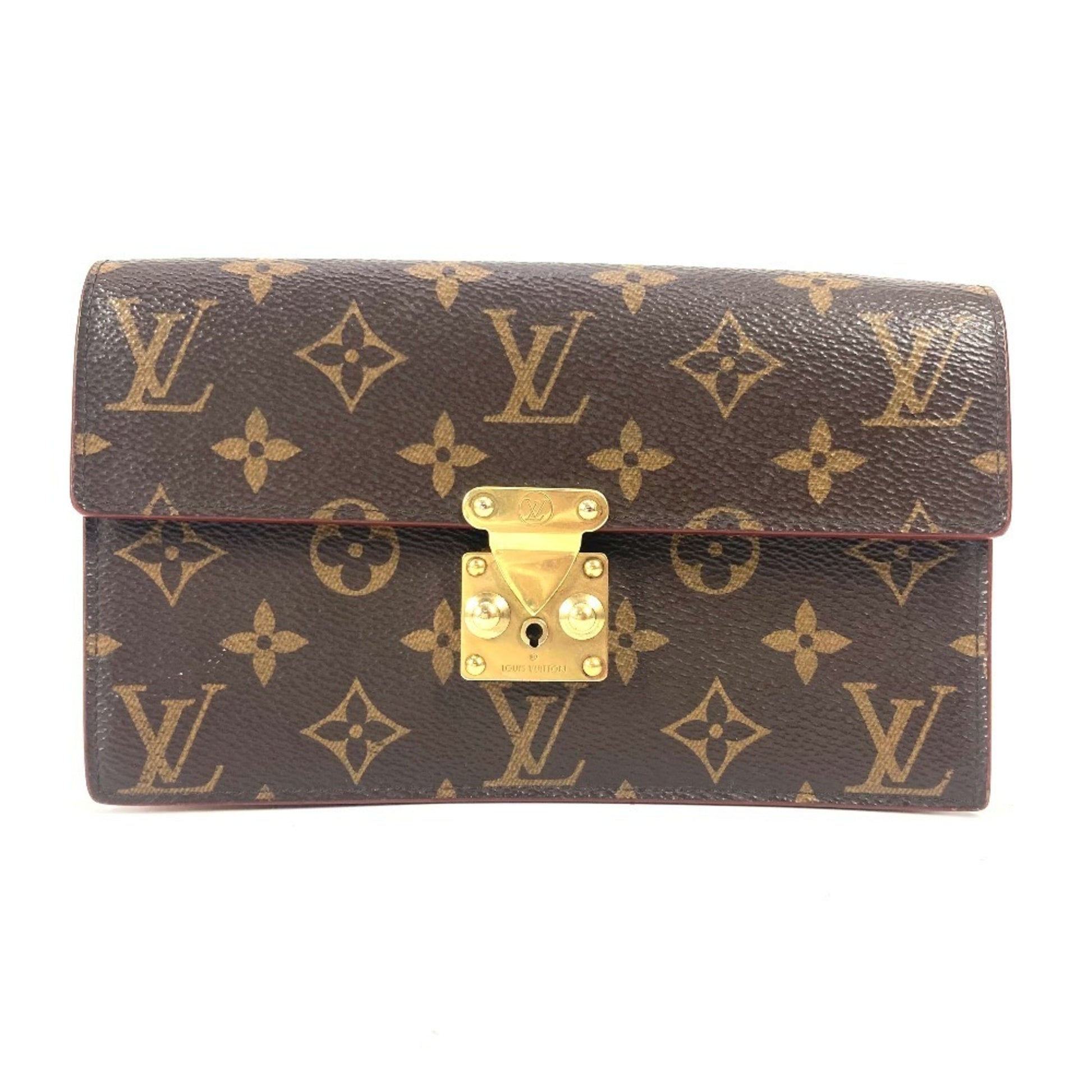 Louis Vuitton, Brown, Canvas, clutch