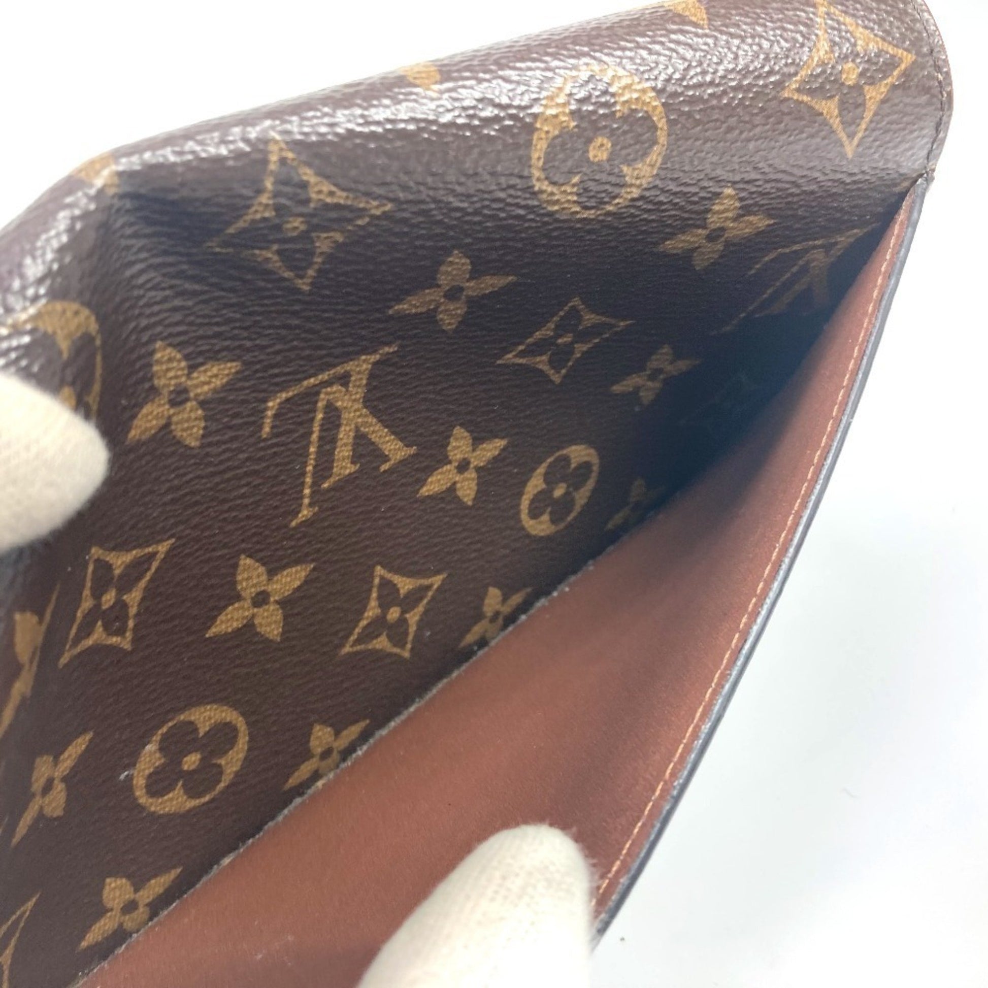 Louis Vuitton, Brown, Canvas, clutch