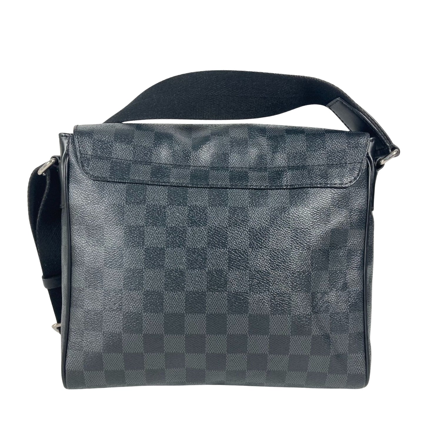 Louis Vuitton District, Black, Canvas, shoulder