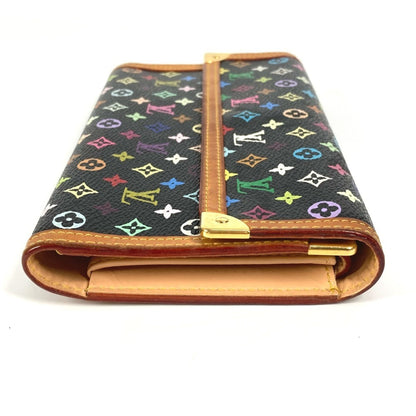 Louis Vuitton Porte tresor international, Black, Canvas, wallet