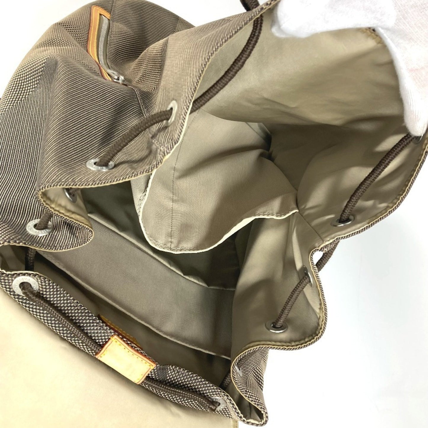 Louis Vuitton Pioneer, Khaki, Canvas, backpack