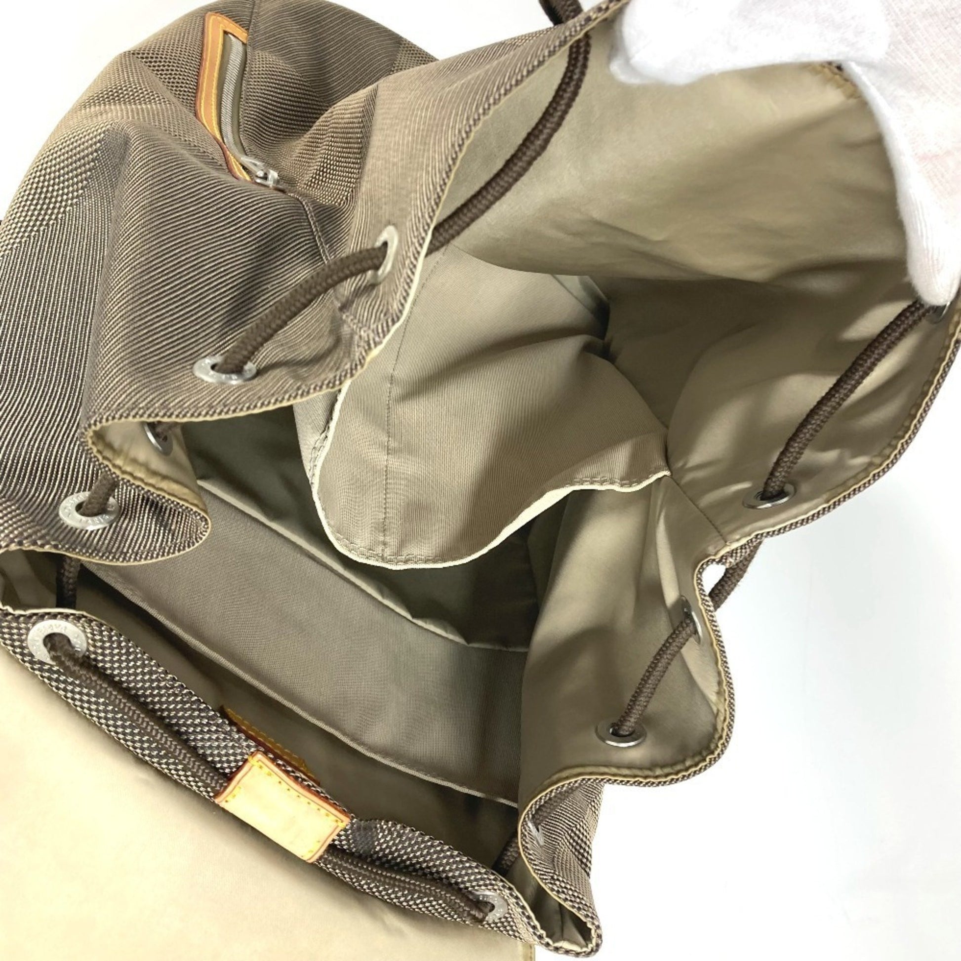 Louis Vuitton Pioneer, Khaki, Canvas, backpack