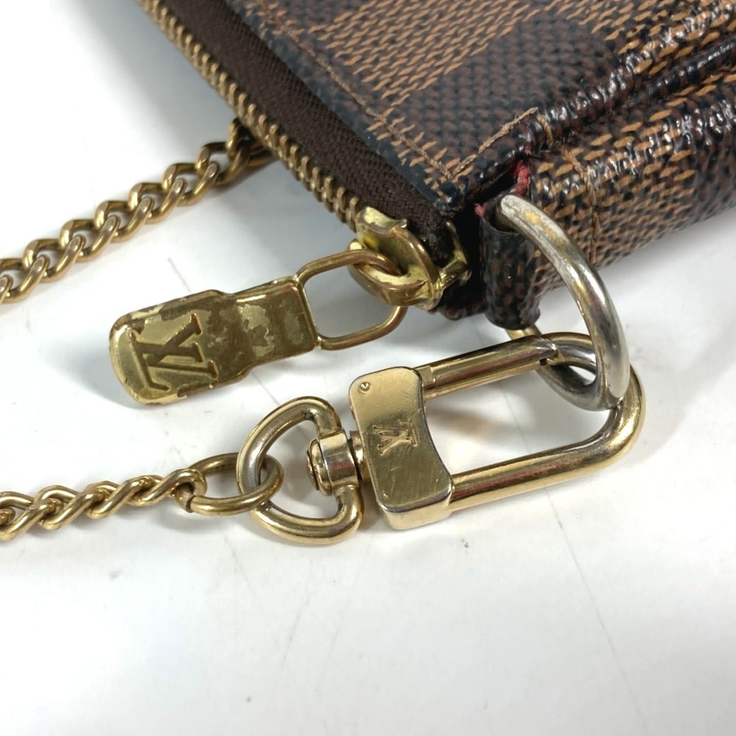 Louis Vuitton Mini Pochette Accessoires, Brown, Canvas, clutch