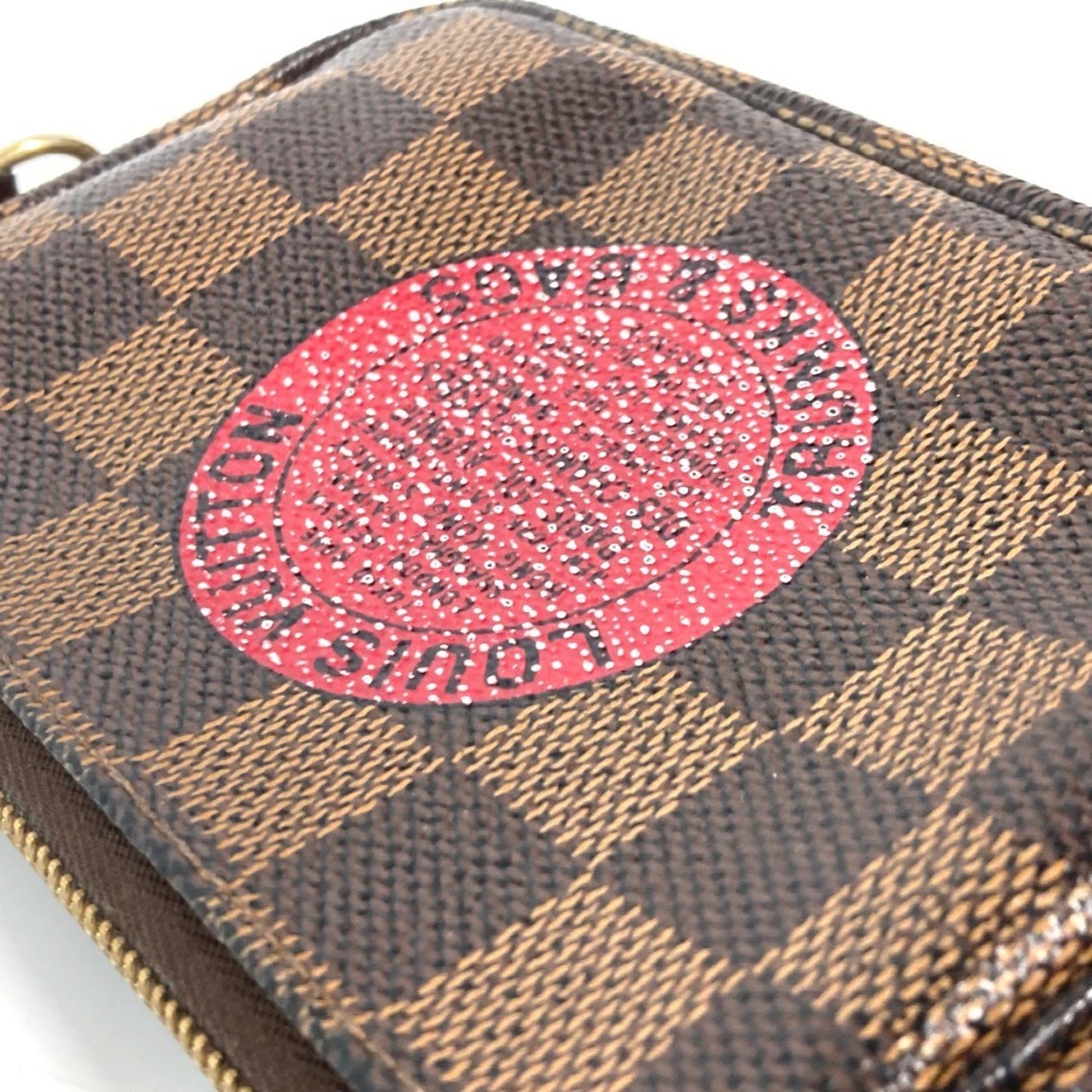 Louis Vuitton Mini Pochette Accessoires, Brown, Canvas, clutch