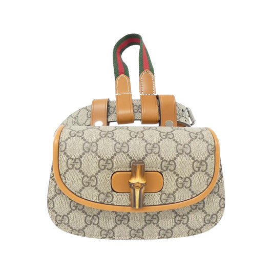 Gucci Bamboo, Beige, Leather, clutch