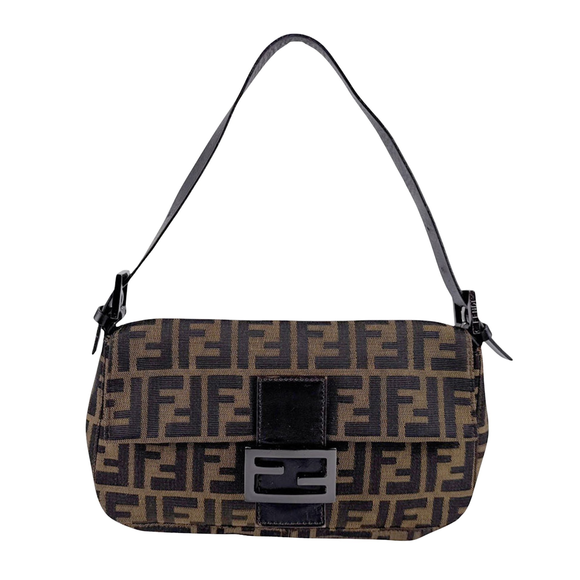 Fendi Zucca, Brown, Canvas, handbag