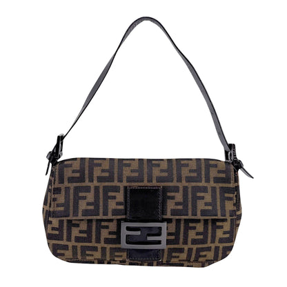 Fendi Zucca, Brown, Canvas, handbag