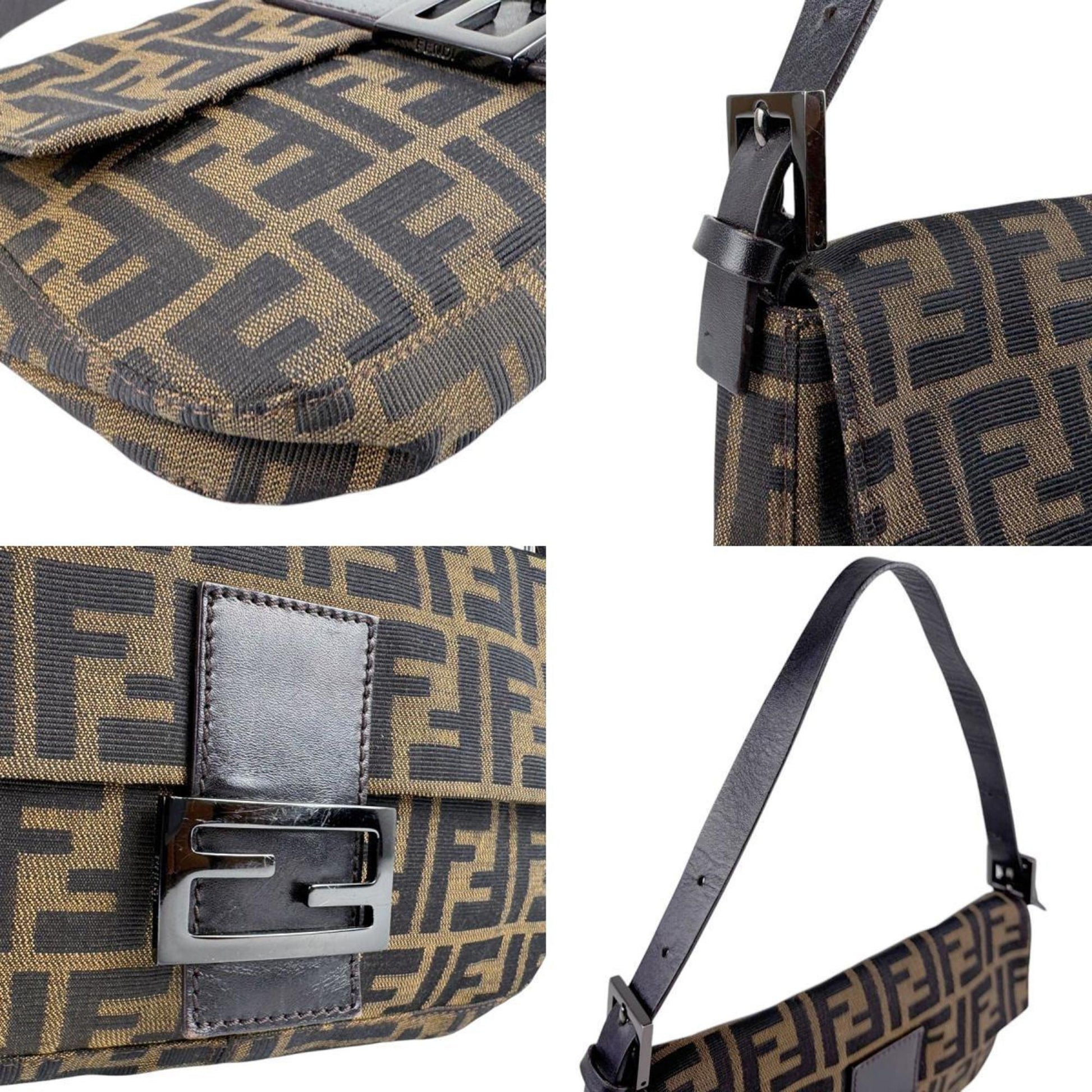 Fendi Zucca, Brown, Canvas, handbag