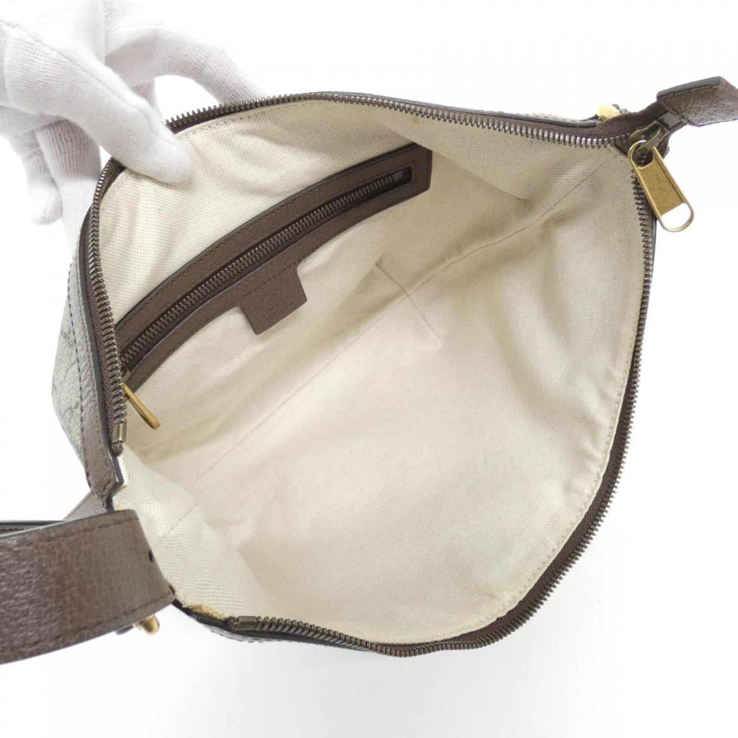 Gucci Ophidia, Beige, Canvas, shoulder