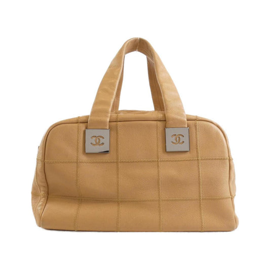 Chanel Chocolate bar, Beige, Leather, handbag