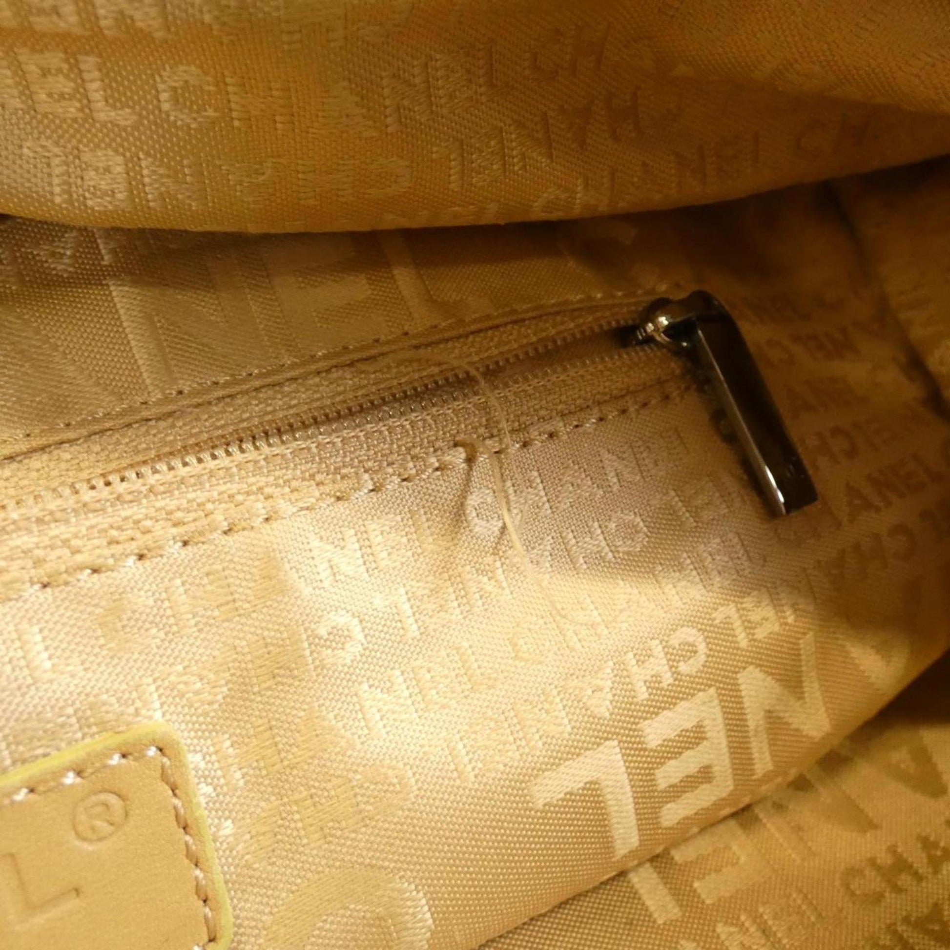 Chanel Chocolate bar, Beige, Leather, handbag