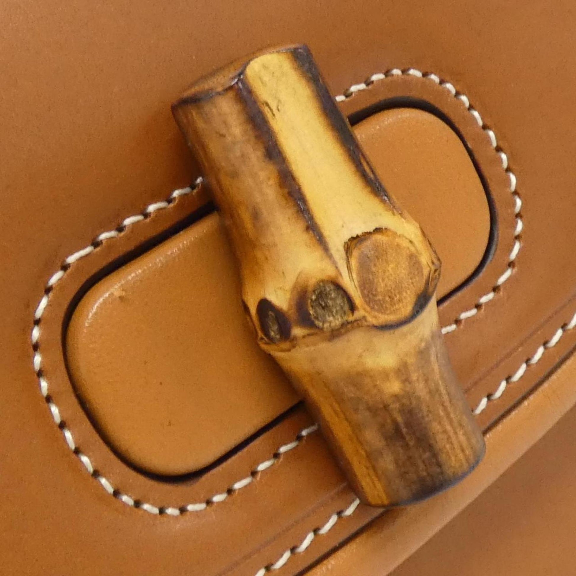 Gucci Bamboo, Brown, Leather, clutch