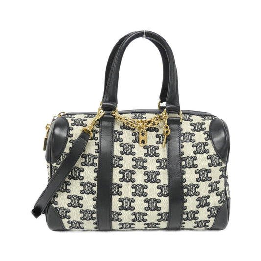 Céline Triomphe, Beige, Canvas, handbag