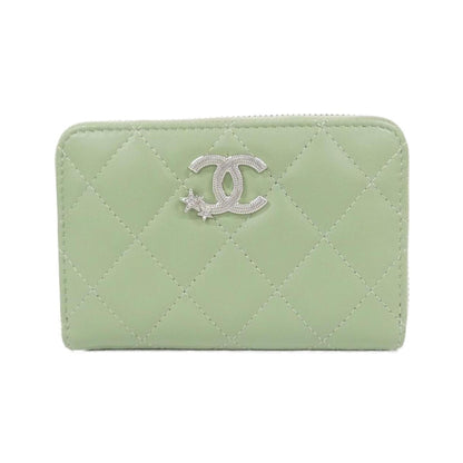 Chanel Porte monnaie, Green, Leather, wallet