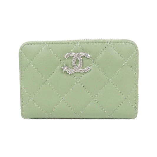 Chanel Porte monnaie, Green, Leather, wallet