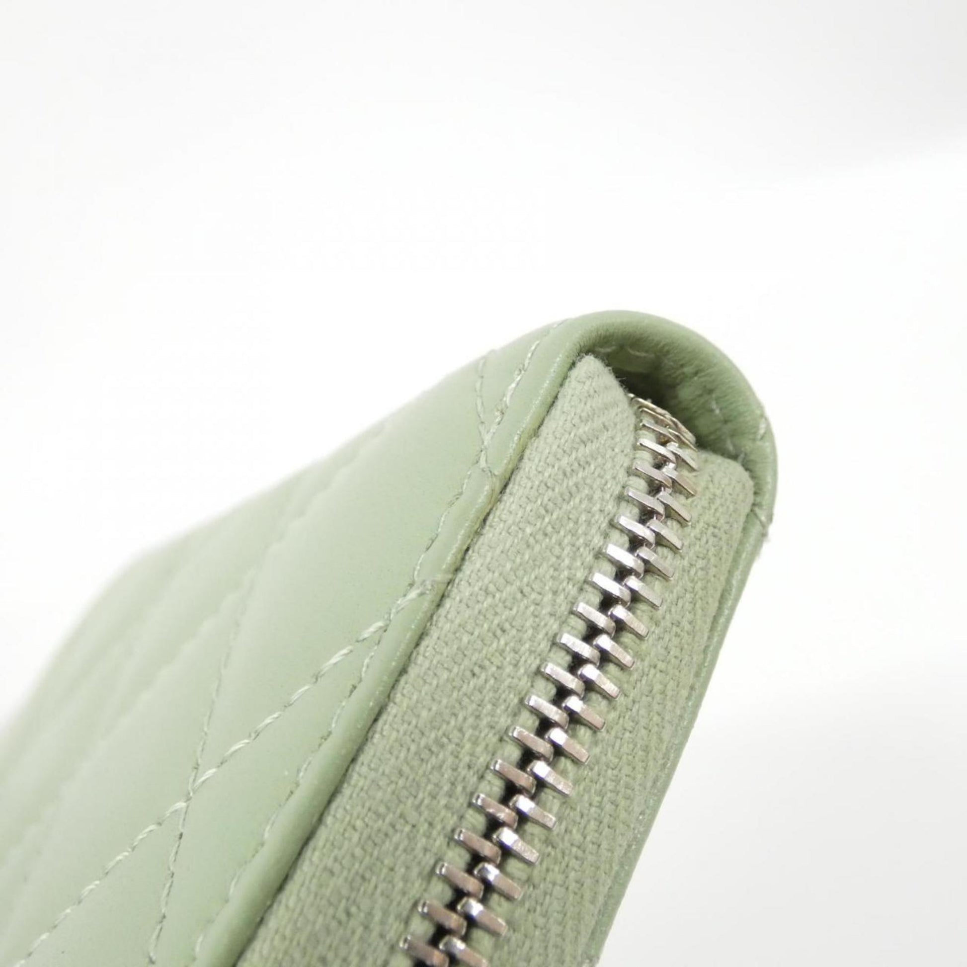 Chanel Porte monnaie, Green, Leather, wallet