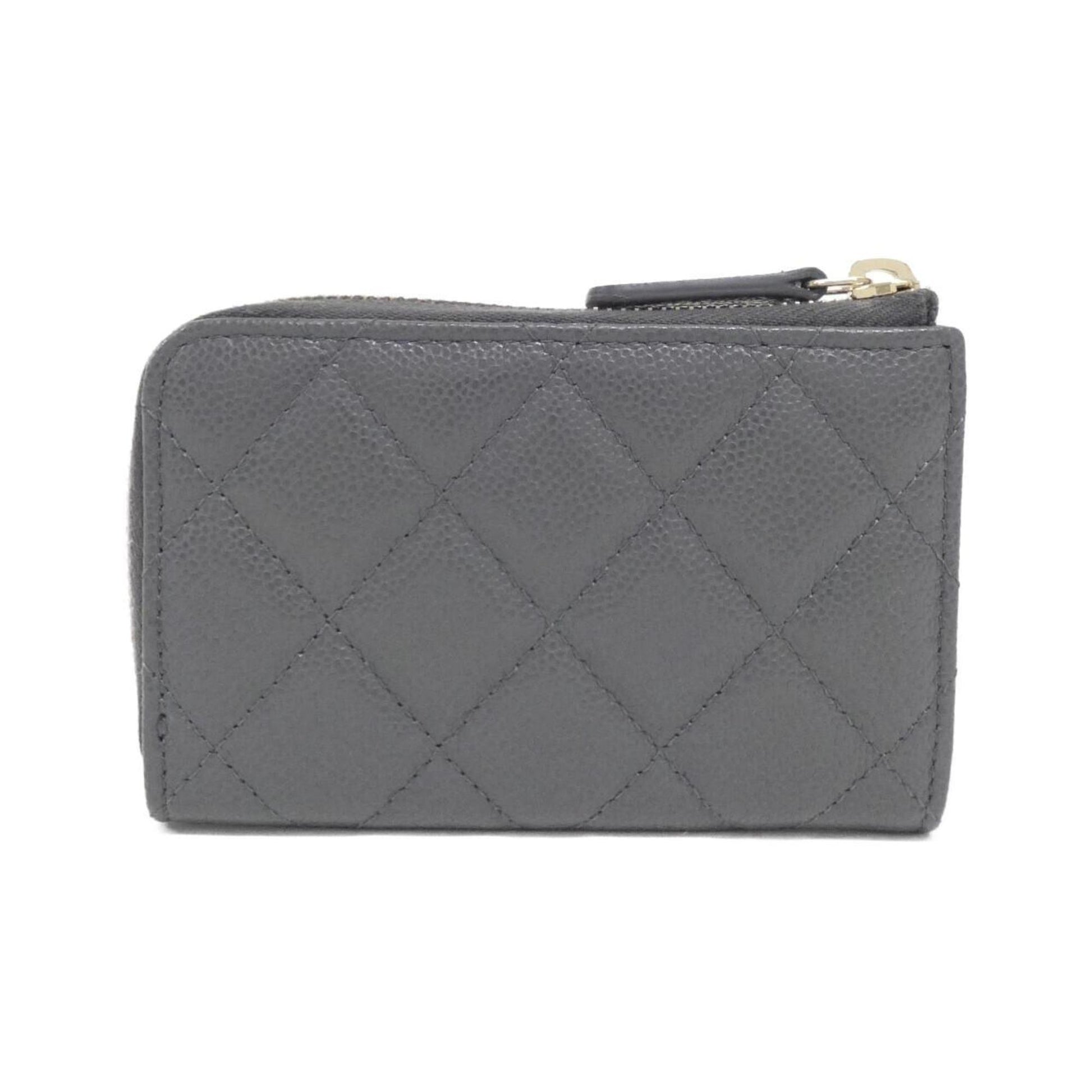 Chanel Timeless/classique, Grey, Leather, wallet