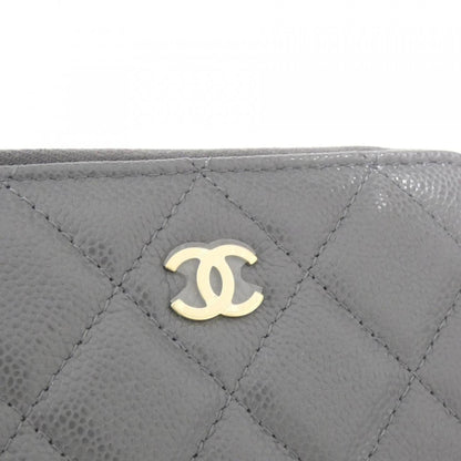 Chanel Timeless/classique, Grey, Leather, wallet