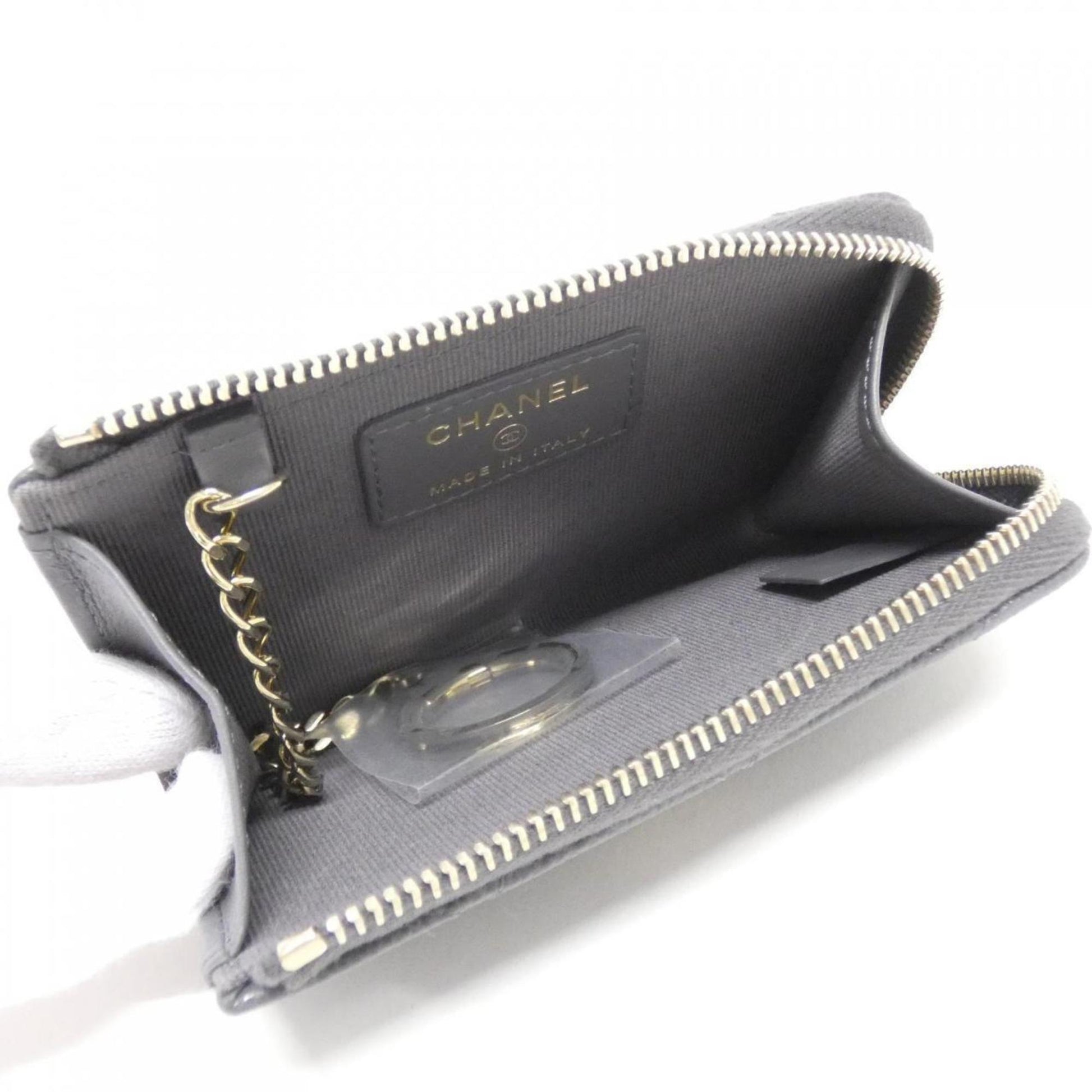 Chanel Timeless/classique, Grey, Leather, wallet