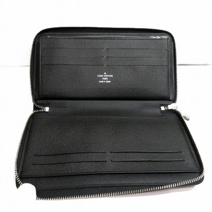 Louis Vuitton Zippy organizer, Black, Canvas, wallet