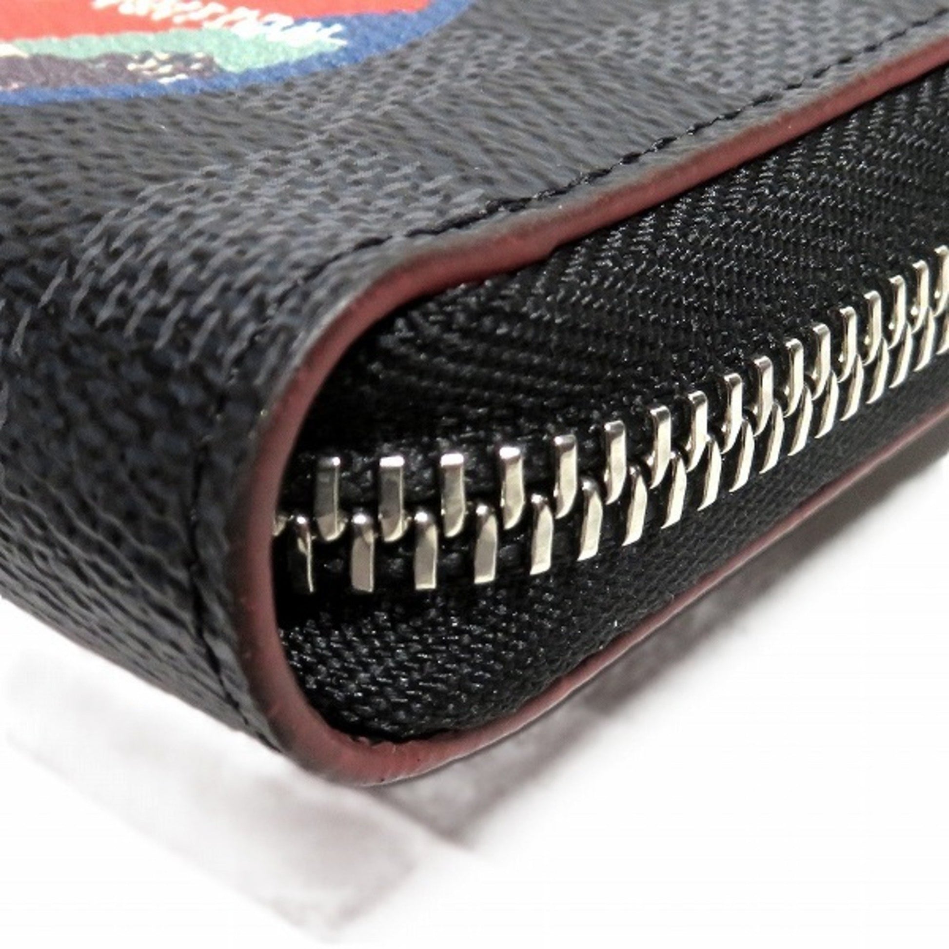 Louis Vuitton Zippy organizer, Black, Canvas, wallet