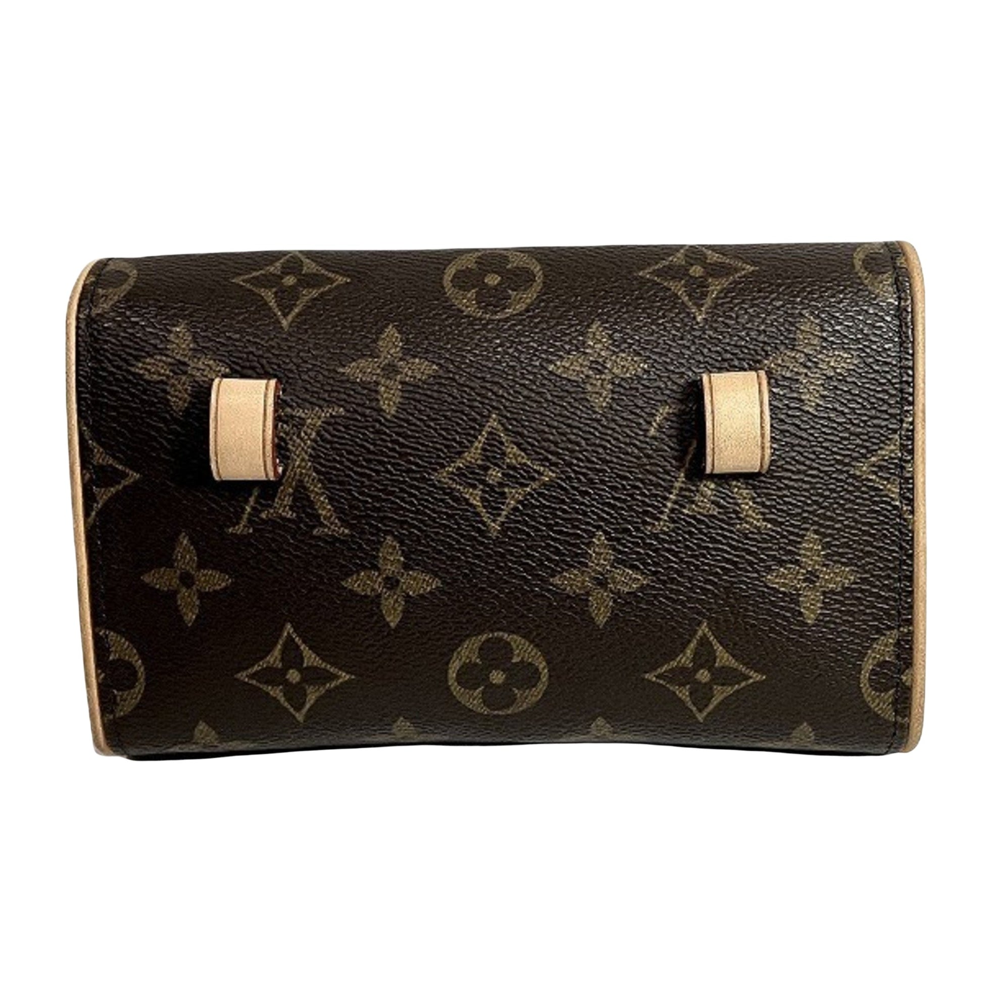 Louis Vuitton Pochette florentine, Brown, Canvas, clutch