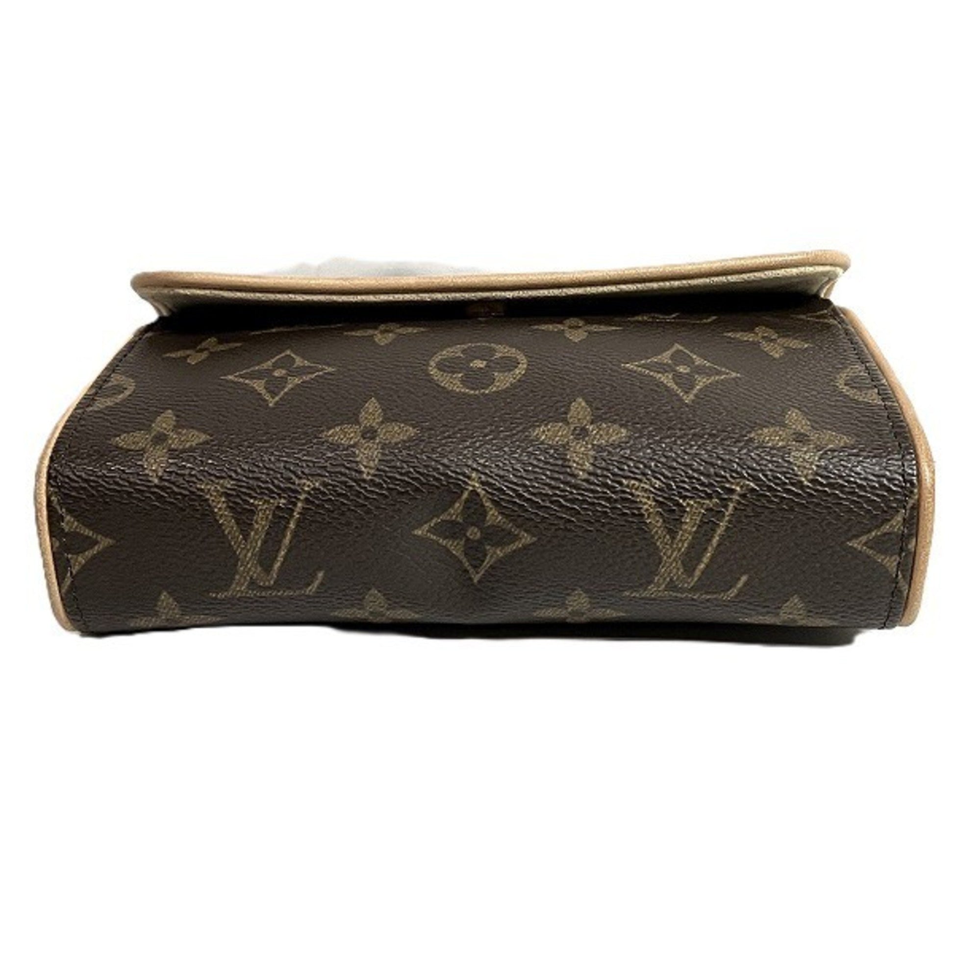 Louis Vuitton Pochette florentine, Brown, Canvas, clutch