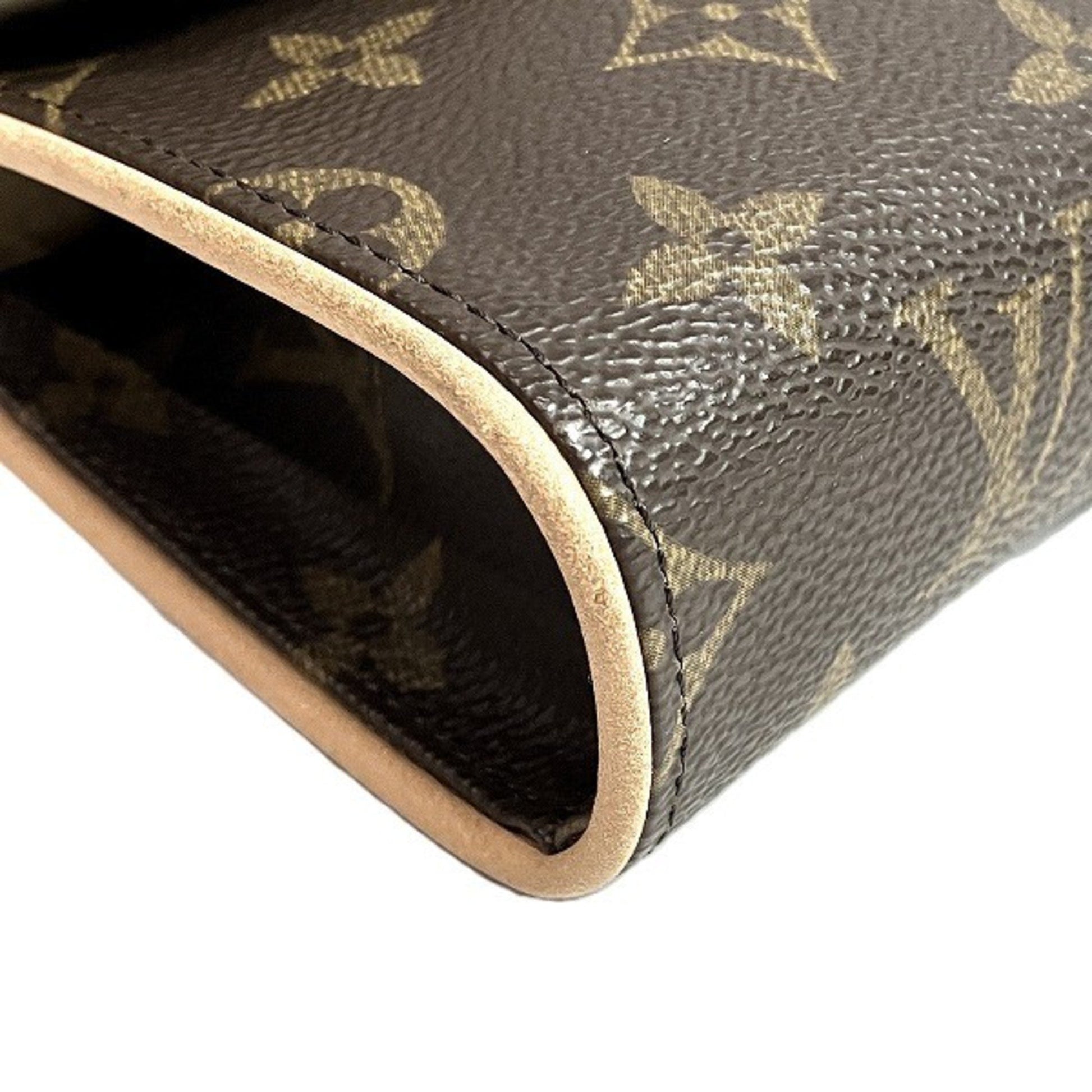 Louis Vuitton Pochette florentine, Brown, Canvas, clutch