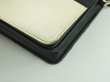 Chanel Wallet On Chain, Black, Leather, wallet
