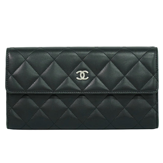 Chanel Timeless/classique, Black, Leather, wallet