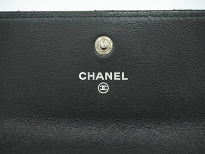 Chanel Timeless/classique, Black, Leather, wallet