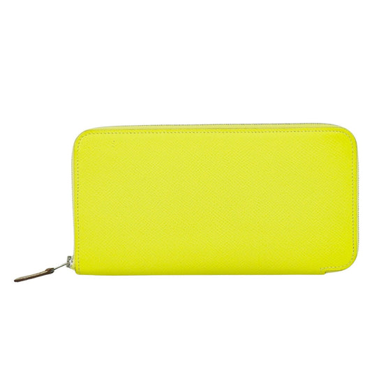 Hermès Azap, Yellow, Leather, wallet