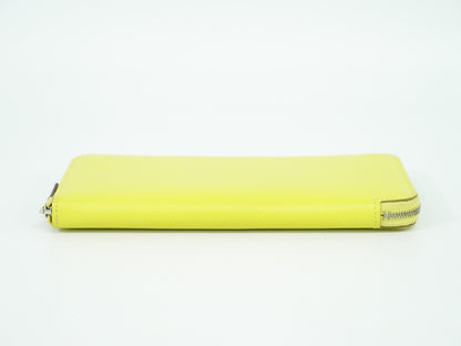 Hermès Azap, Yellow, Leather, wallet