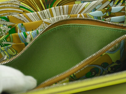 Hermès Azap, Yellow, Leather, wallet