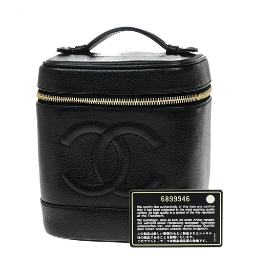 Chanel Vanity, Black, Leather, clutch