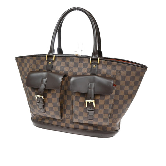 Louis Vuitton Manosque, Brown, Canvas, tote