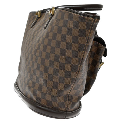Louis Vuitton Manosque, Brown, Canvas, tote