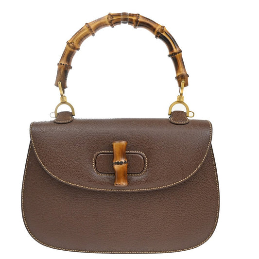 Gucci Bamboo, Brown, Leather, handbag