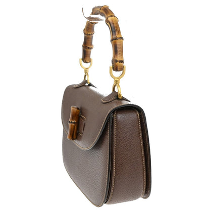 Gucci Bamboo, Brown, Leather, handbag