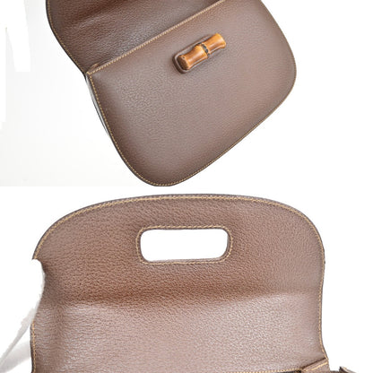 Gucci Bamboo, Brown, Leather, handbag