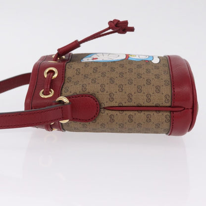 Gucci Doraemon Bucket Printed Mini GG Coated Canvas, Beige, Canvas, Handbag